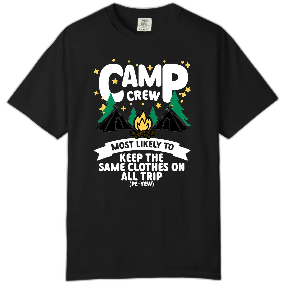 Camp Crew Clothes Repeat Comfort Color in Black