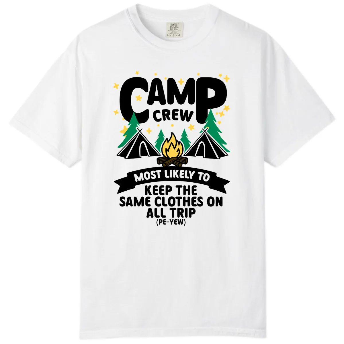 Camp Crew Clothes Repeat Comfort Color in White