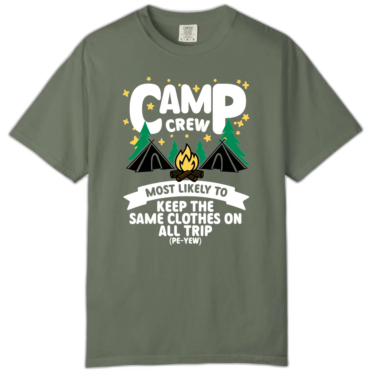 Camp Crew Clothes Repeat Comfort Color in Moss