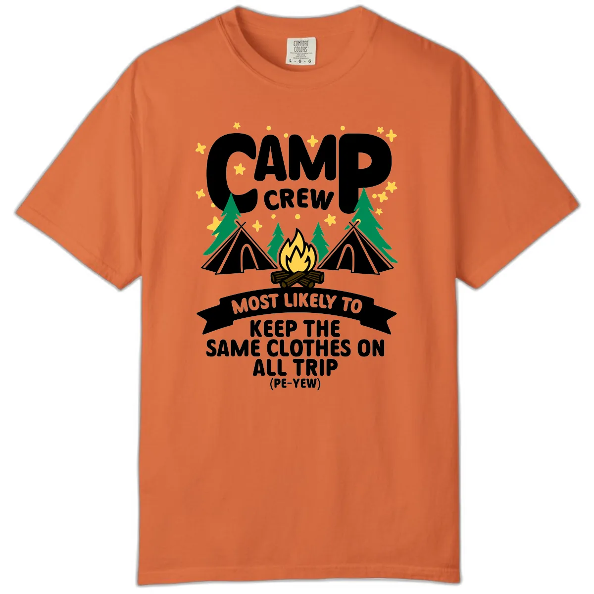 Camp Crew Clothes Repeat Comfort Color in Burnt Orange