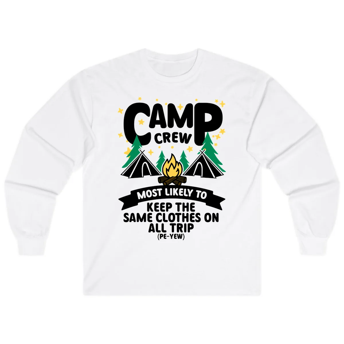 Camp Crew Clothes Repeat Long Sleeve in White