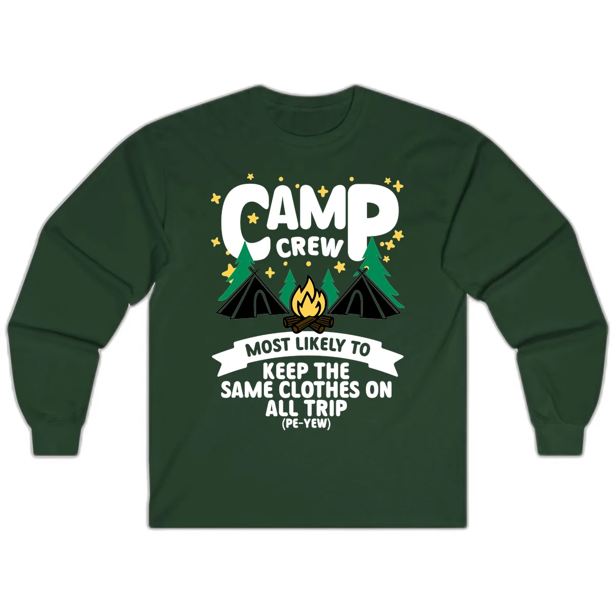 Camp Crew Clothes Repeat Long Sleeve in Forest Green