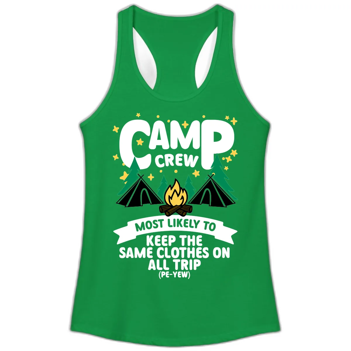 Camp Crew Clothes Repeat Ladies Tank in Solid Kelly Green