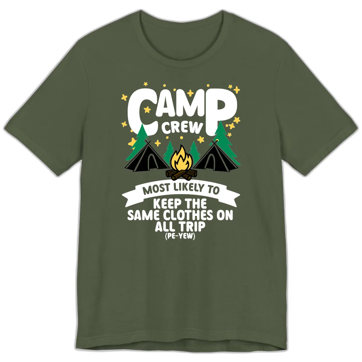 Camp Crew Clothes Repeat Premium T-Shirt in Military Green
