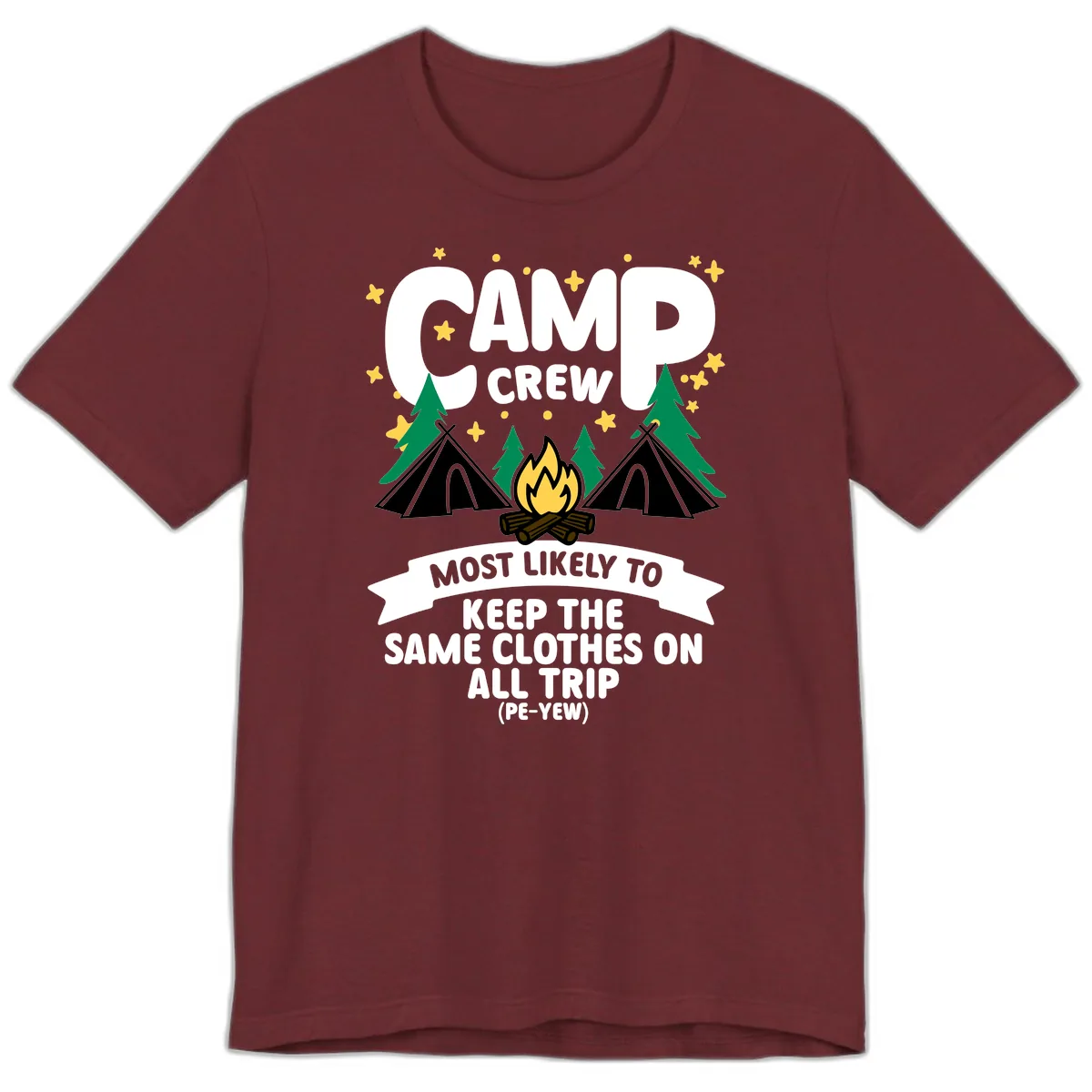 Camp Crew Clothes Repeat Premium T-Shirt in Heather Cardinal