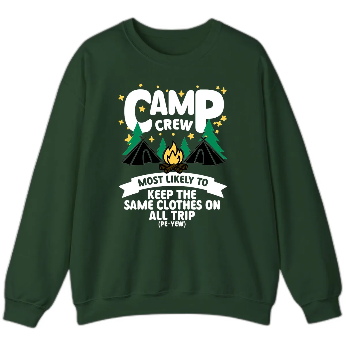 Camp Crew Clothes Repeat Sweatshirt in Forest Green