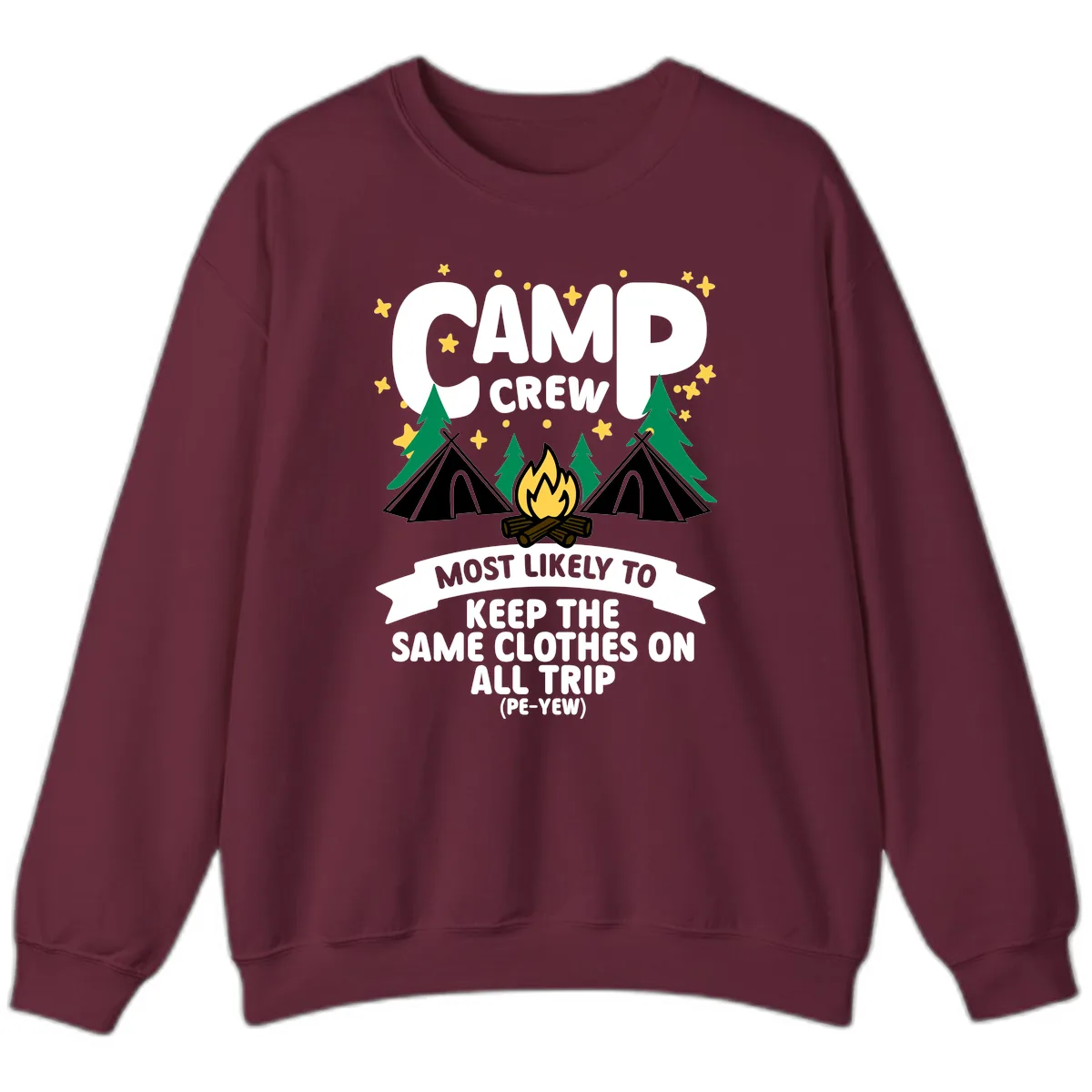 Camp Crew Clothes Repeat Sweatshirt in Maroon