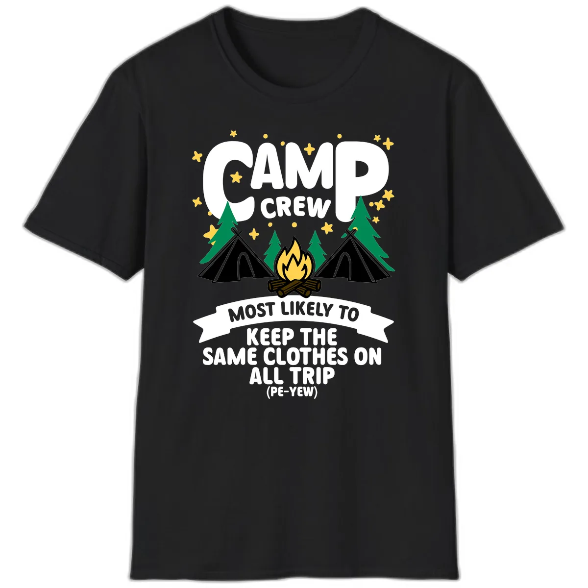 Camp Crew Clothes Repeat T-Shirt in Black