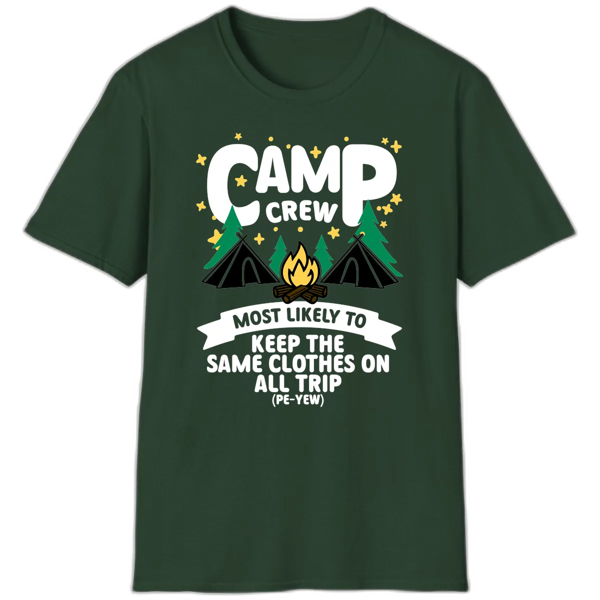 Camp Crew Clothes Repeat T-Shirt in Forest Green