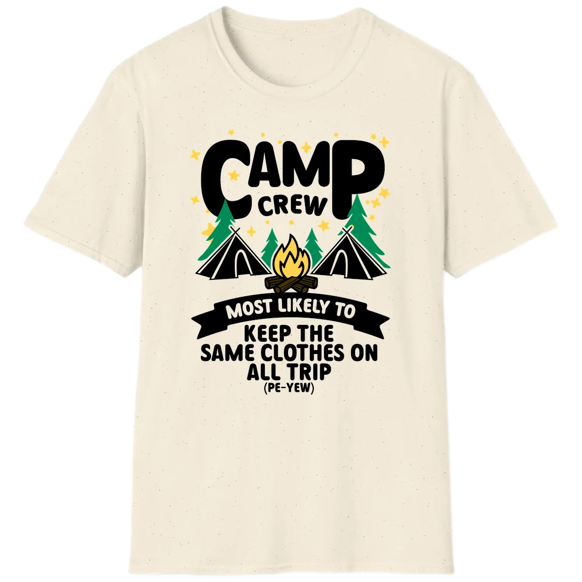 Camp Crew Clothes Repeat T-Shirt in Natural