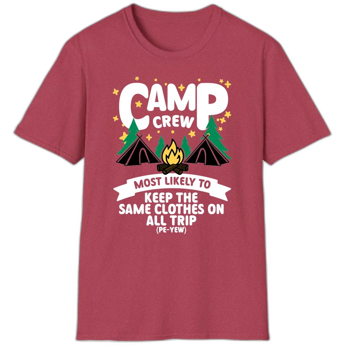Camp Crew Clothes Repeat T-Shirt in Heather Cardinal