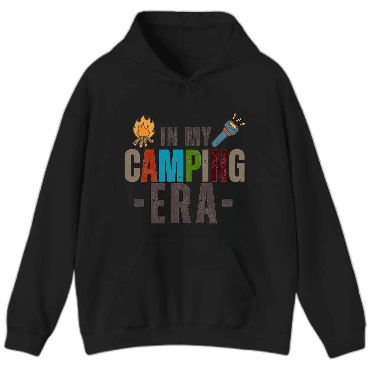 In My Camping Era Hoodie in Black