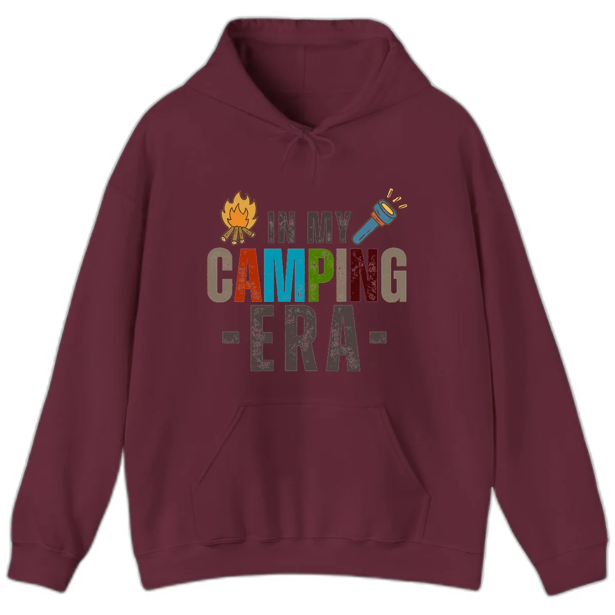 In My Camping Era Hoodie in Maroon