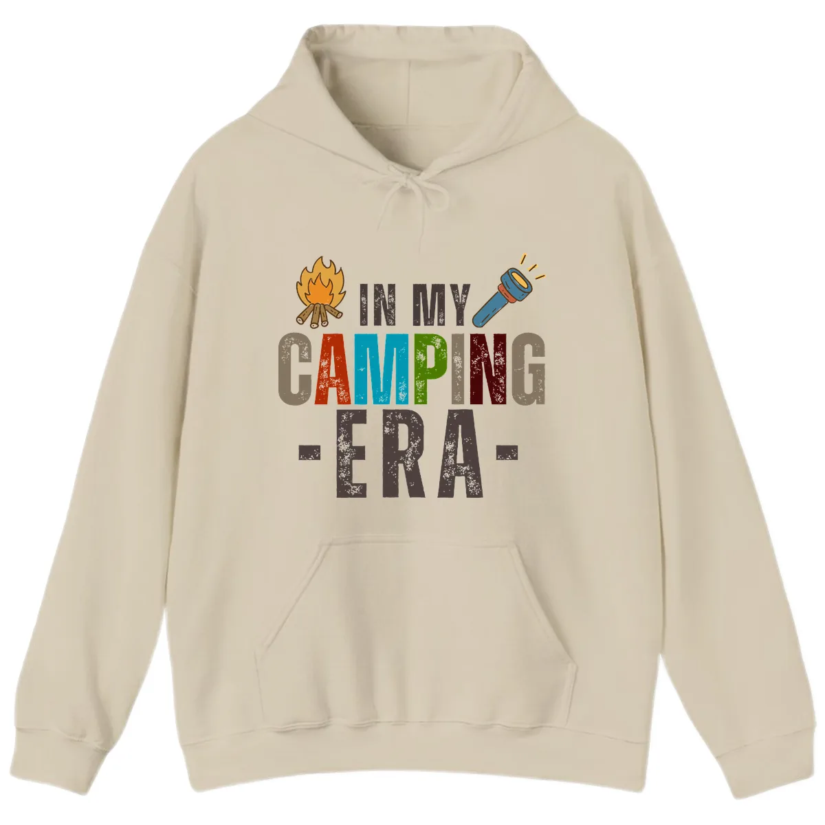 In My Camping Era Hoodie in Sand