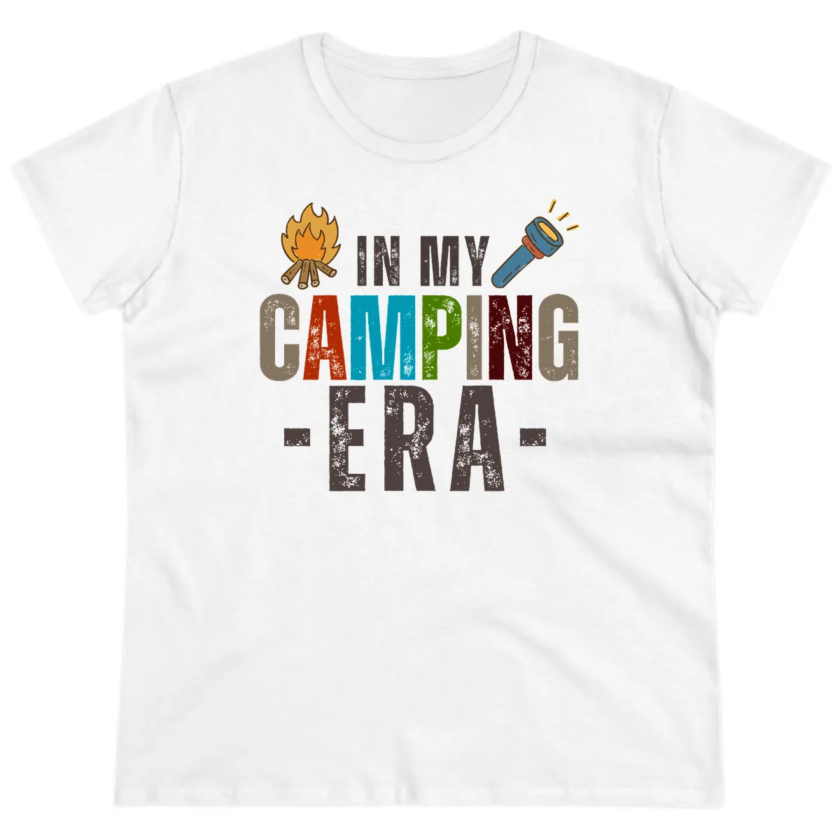 In My Camping Era Ladies Tee in White