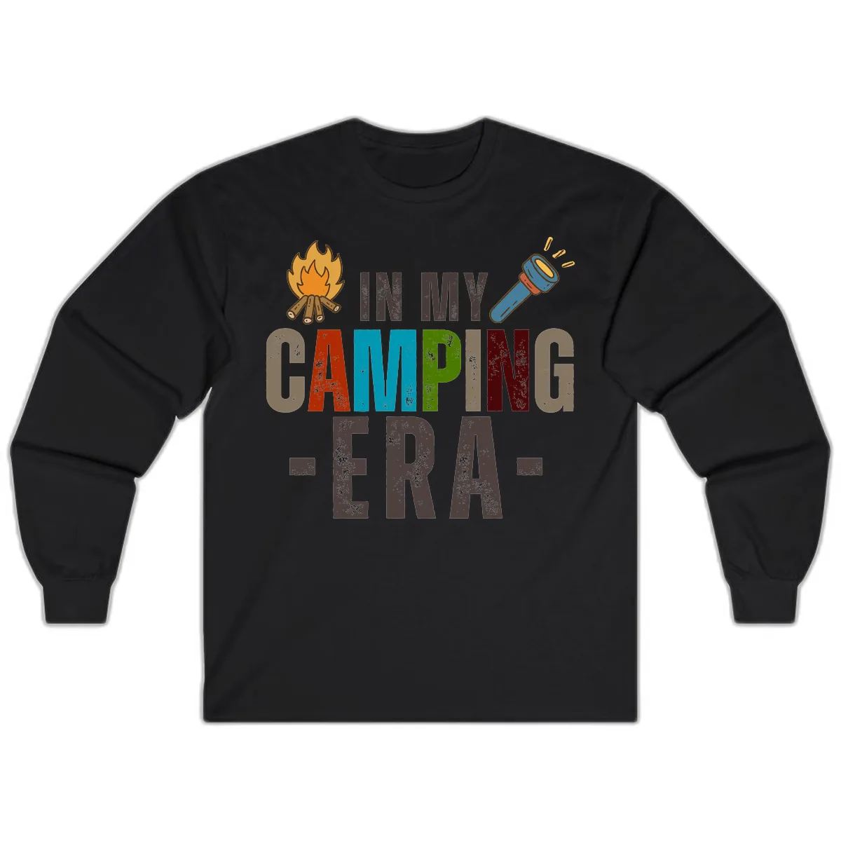 In My Camping Era Long Sleeve in Black