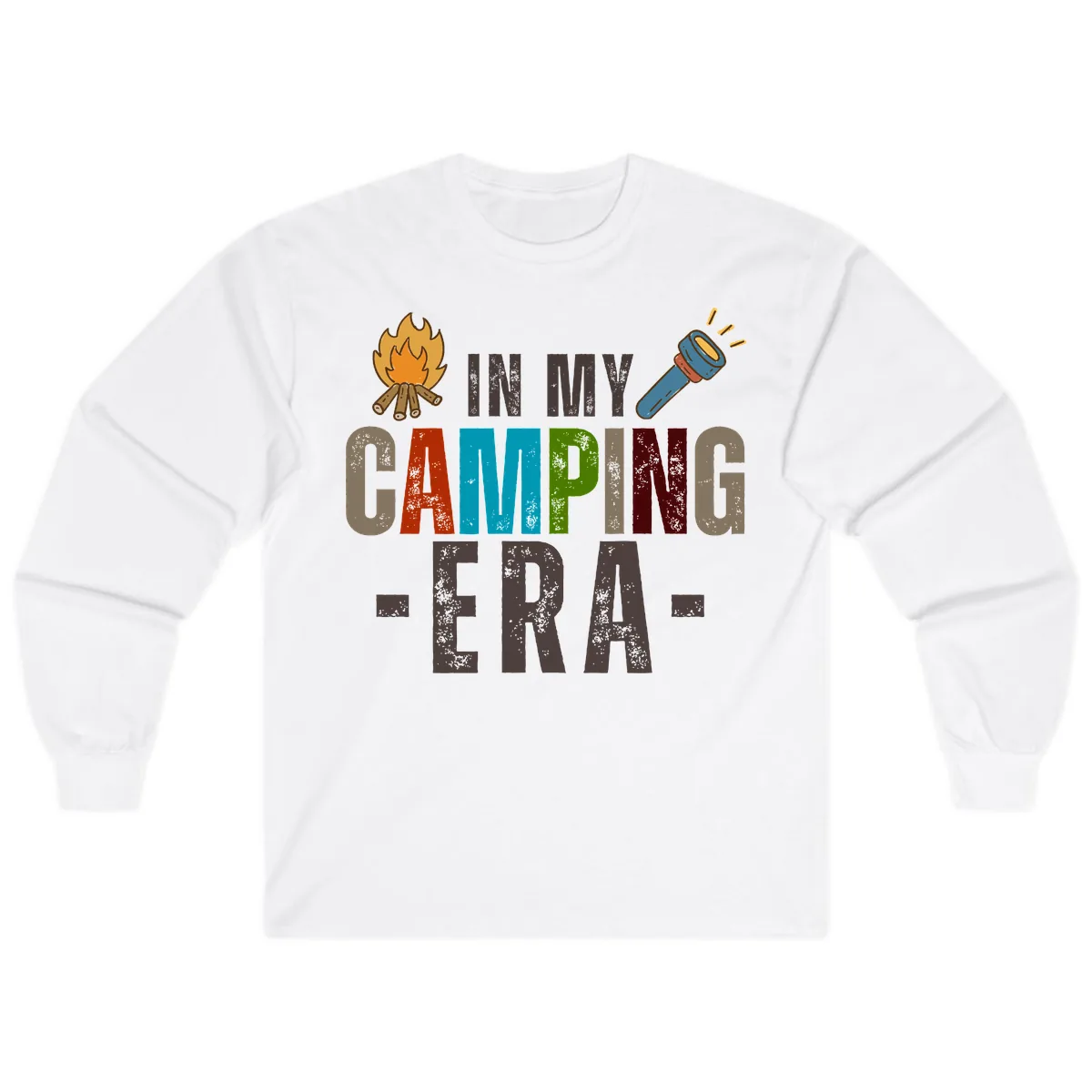 In My Camping Era Long Sleeve in White