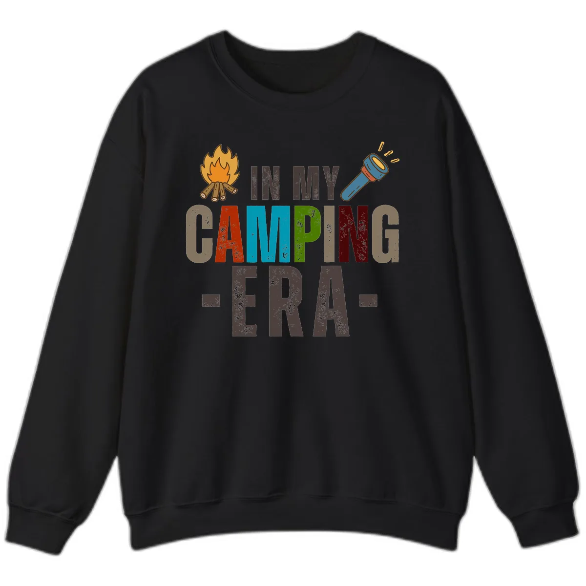 In My Camping Era Sweatshirt in Black