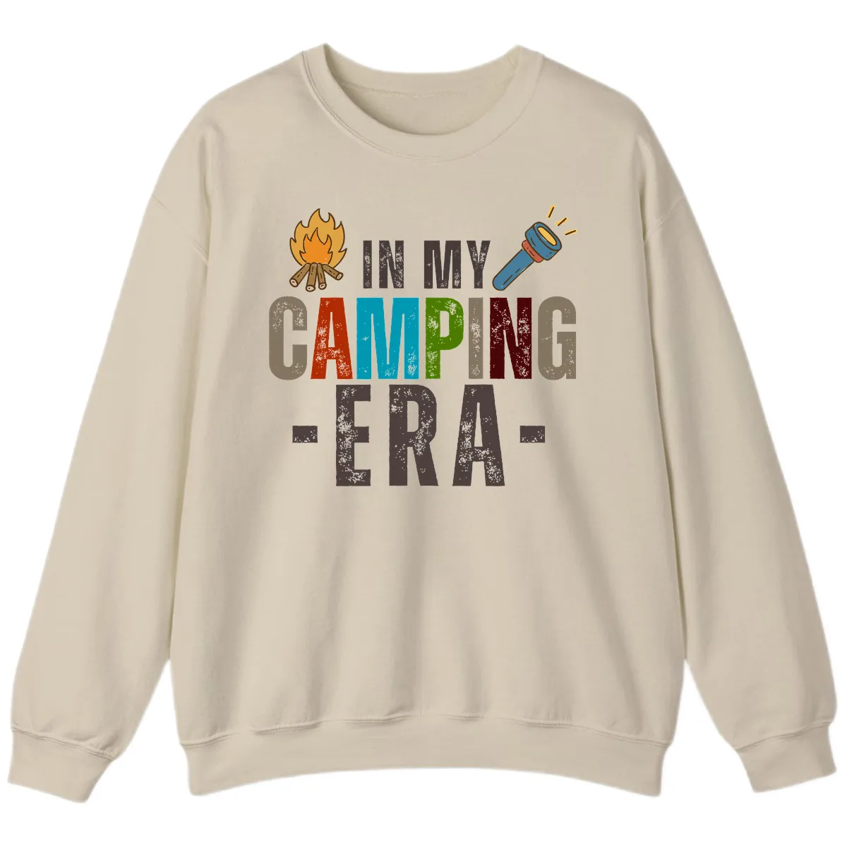 In My Camping Era Sweatshirt in Sand
