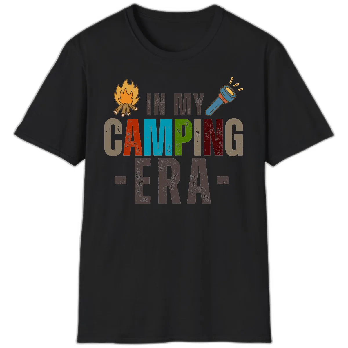 In My Camping Era T-Shirt in Black