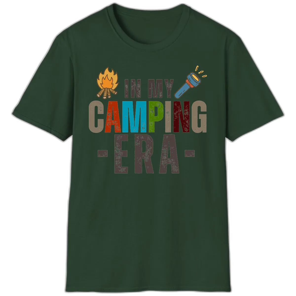 In My Camping Era T-Shirt in Forest Green