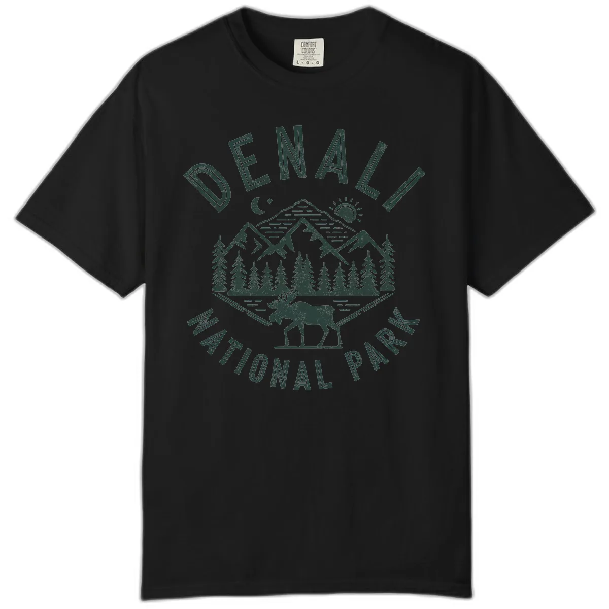 Denial National Park Moose Adventure Comfort Color in Black