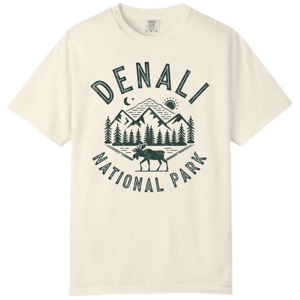 Denial National Park Moose Adventure Comfort Color in Ivory