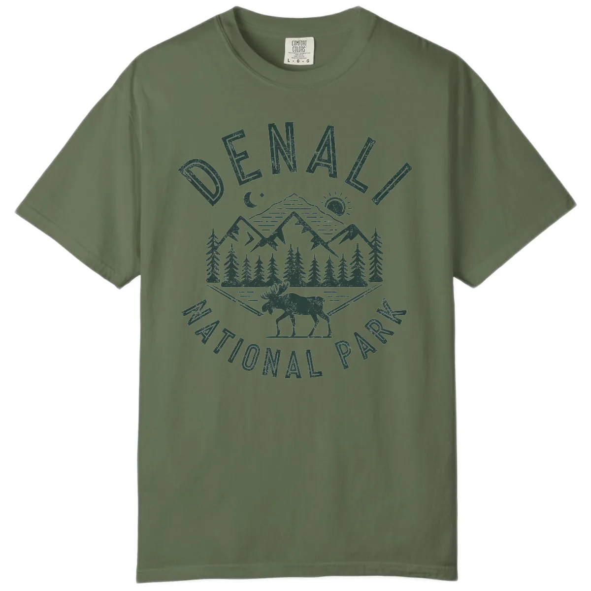 Denial National Park Moose Adventure Comfort Color in Sage