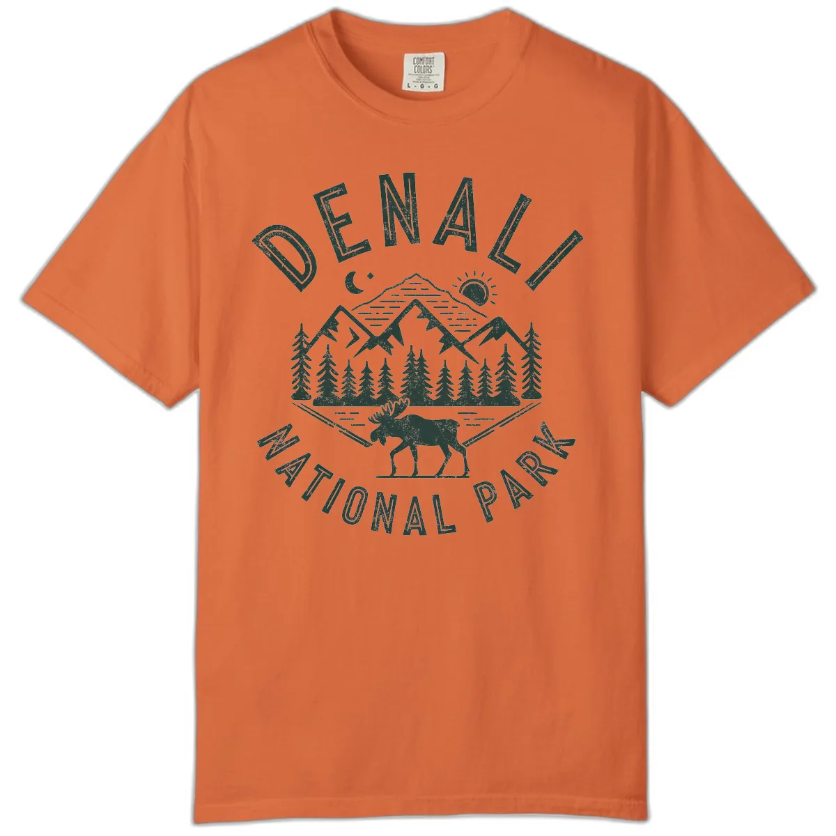 Denial National Park Moose Adventure Comfort Color in Burnt Orange