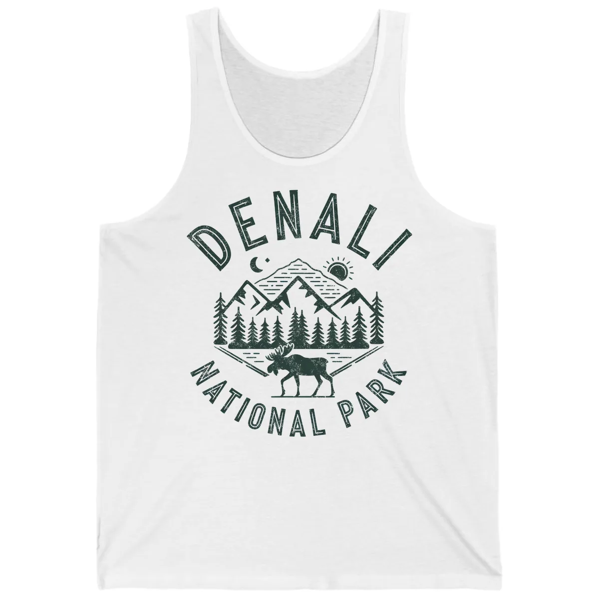 Denial National Park Moose Adventure Tank in White