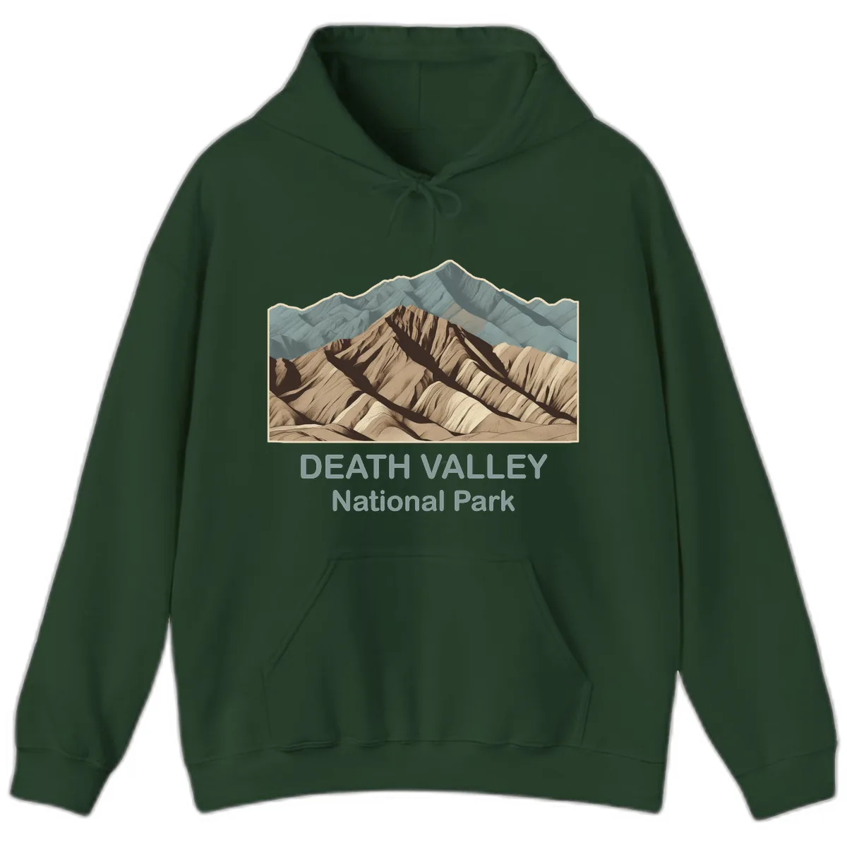 Death Valley National Park Hoodie in Forest Green
