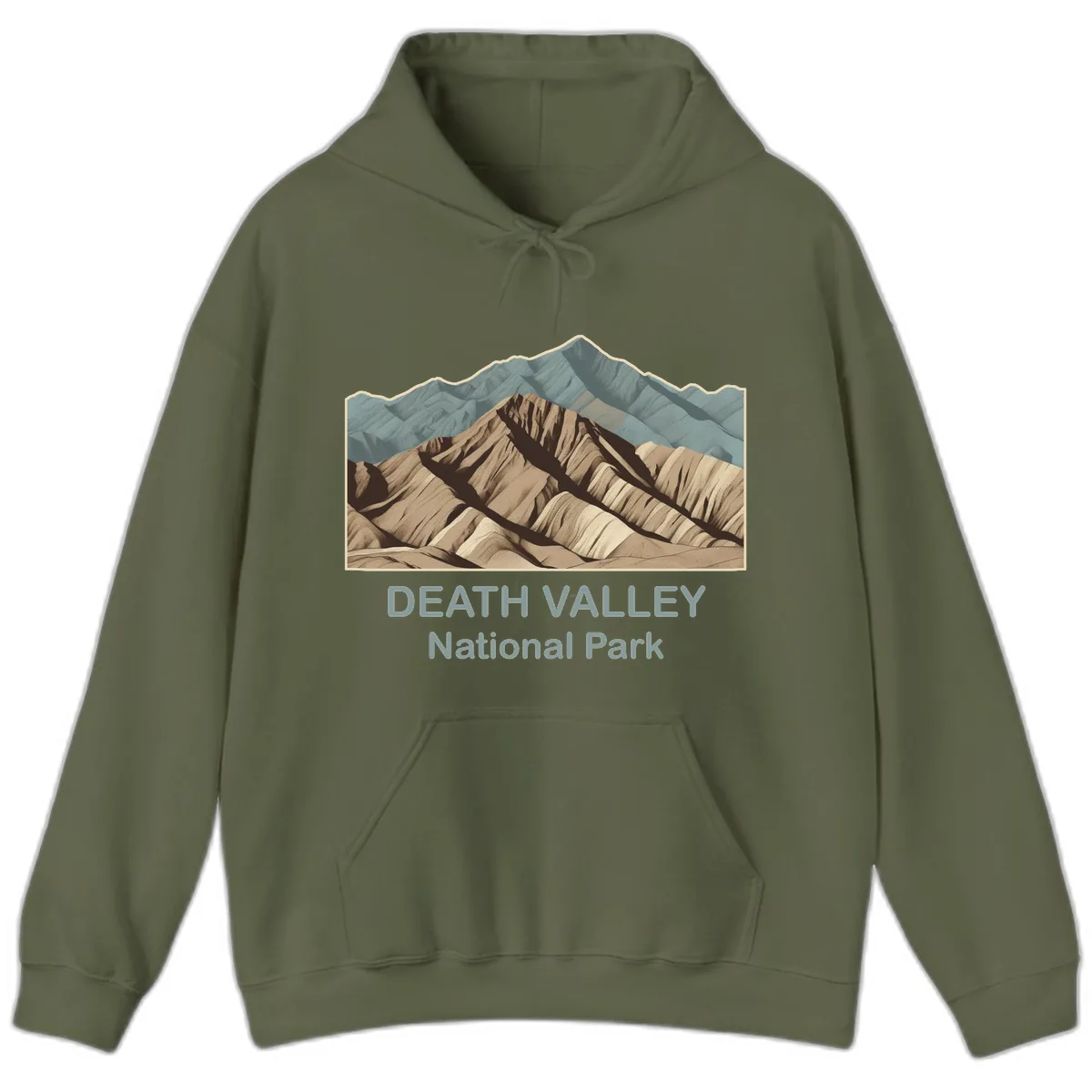 Death Valley National Park Hoodie in Military Green