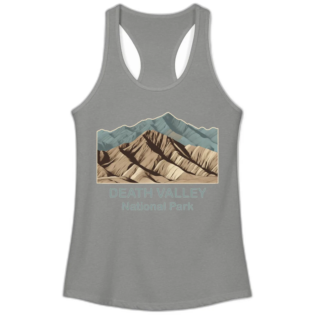 Death Valley National Park Ladies Tank in Heather Grey