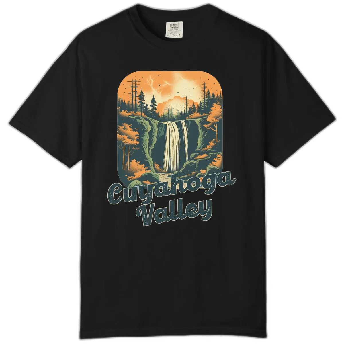 Eureka Valley Waterfall Comfort Color in Black