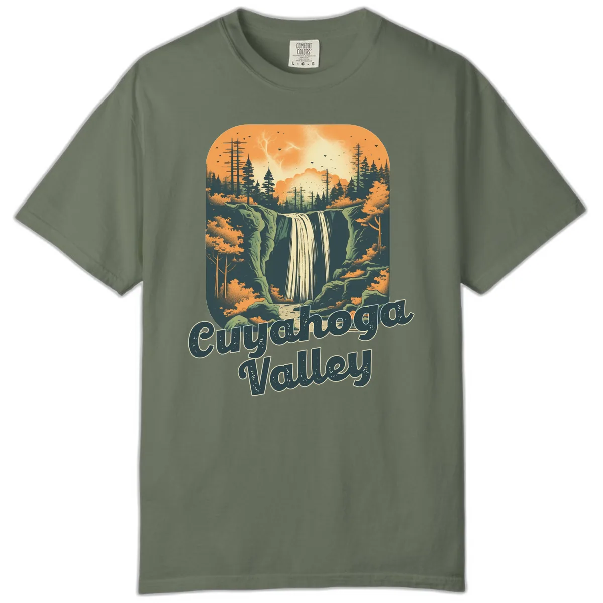 Eureka Valley Waterfall Comfort Color in Moss