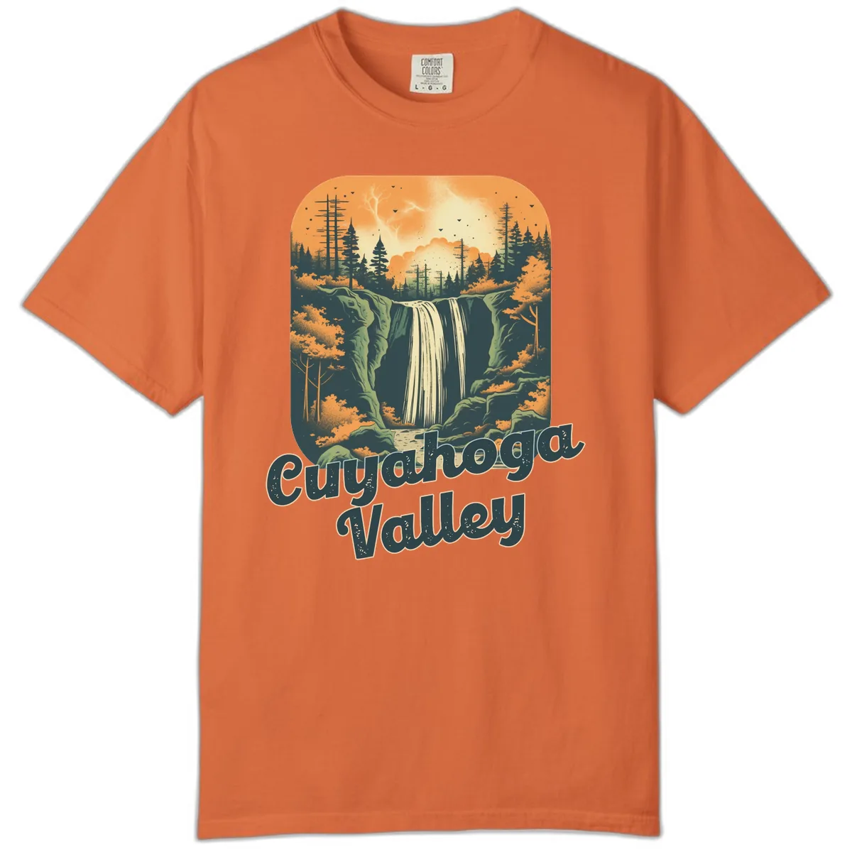 Eureka Valley Waterfall Comfort Color in Burnt Orange
