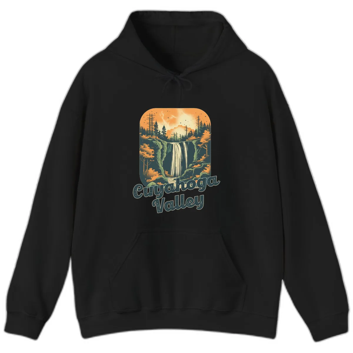 Eureka Valley Waterfall Hoodie in Black