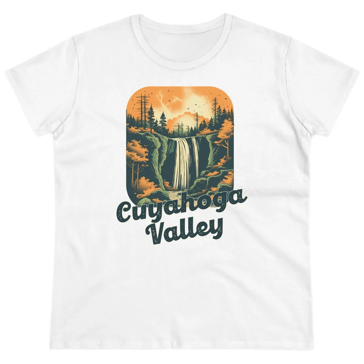 Eureka Valley Waterfall Ladies Tee in White