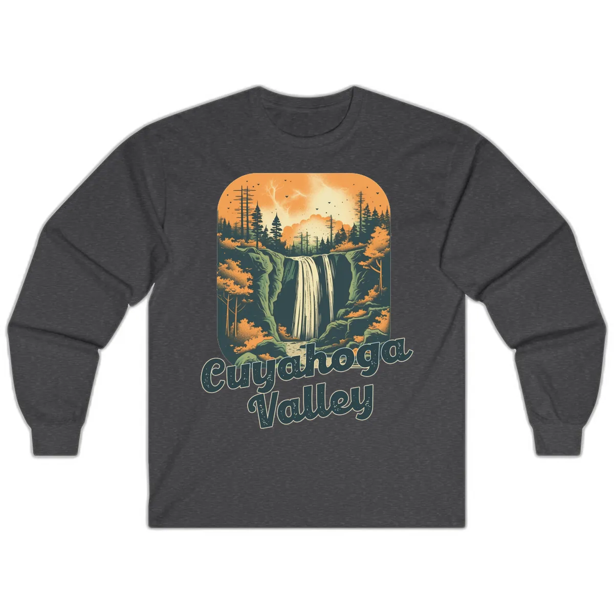 Eureka Valley Waterfall Long Sleeve in Dark Heather