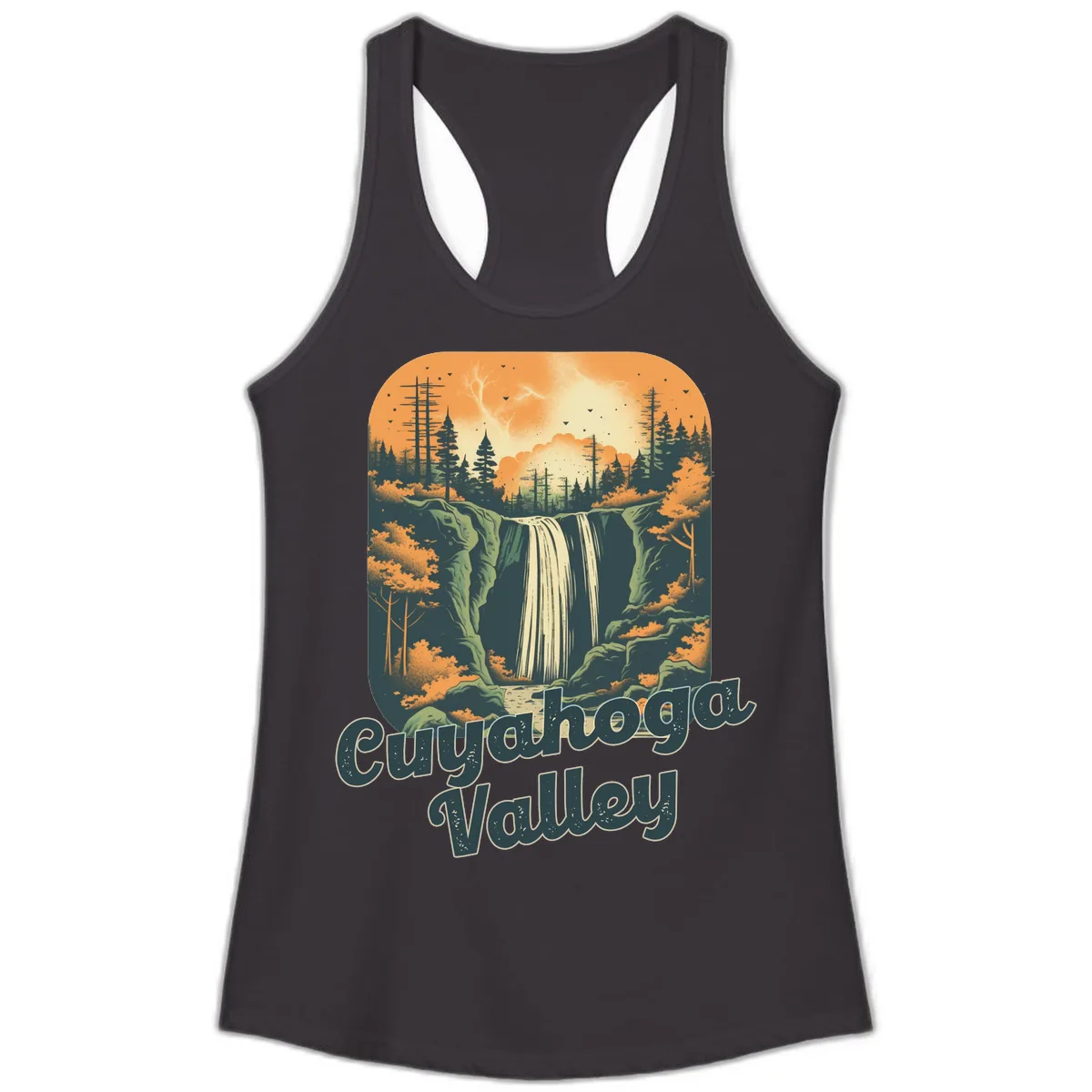 Eureka Valley Waterfall Ladies Tank in Black