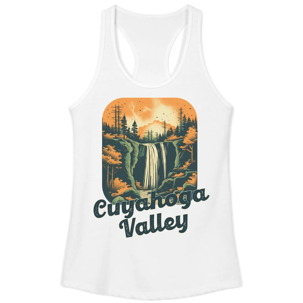 Eureka Valley Waterfall Ladies Tank in White