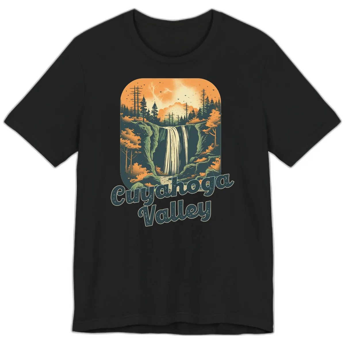 Eureka Valley Waterfall Premium T-Shirt in Black