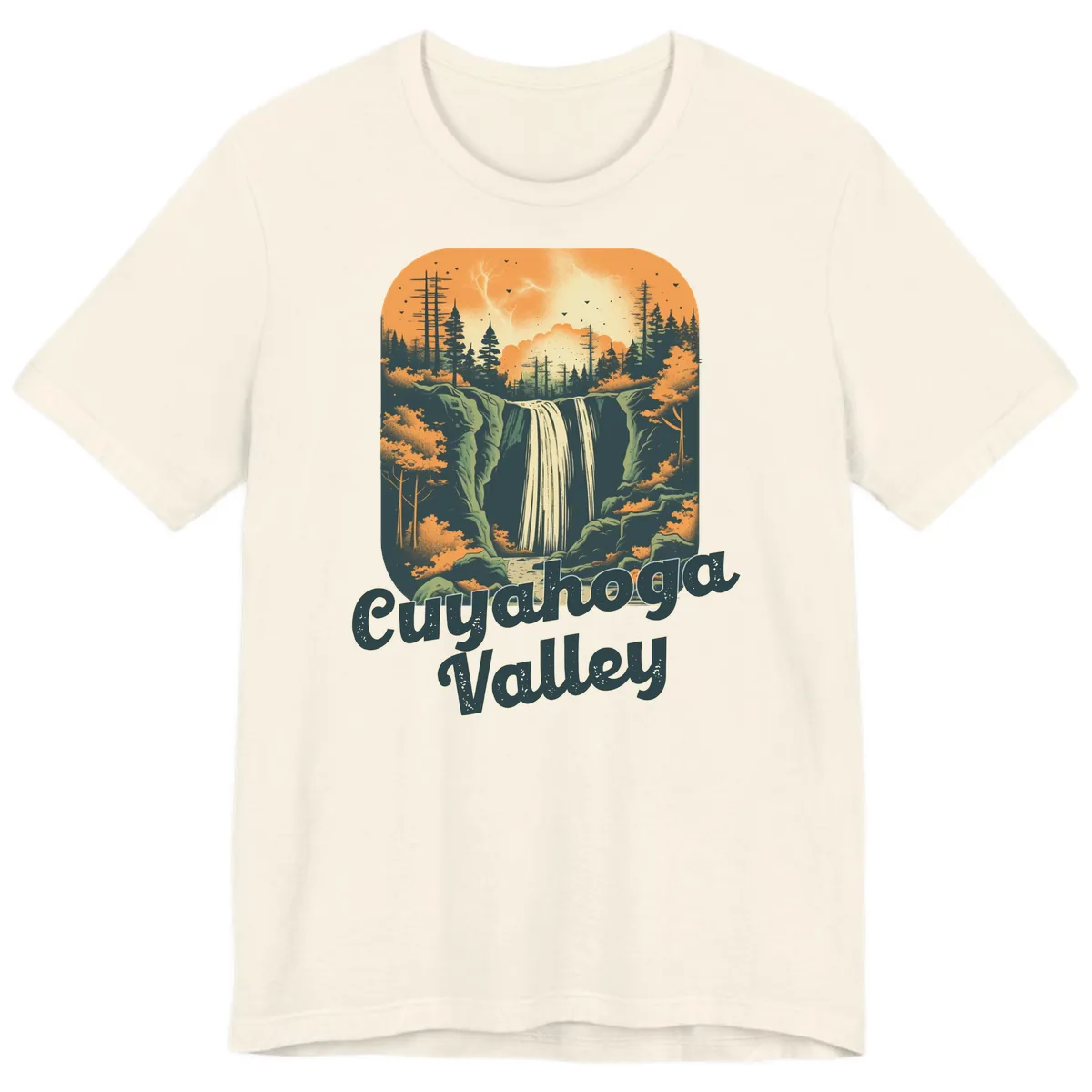 Eureka Valley Waterfall Premium T-Shirt in Natural