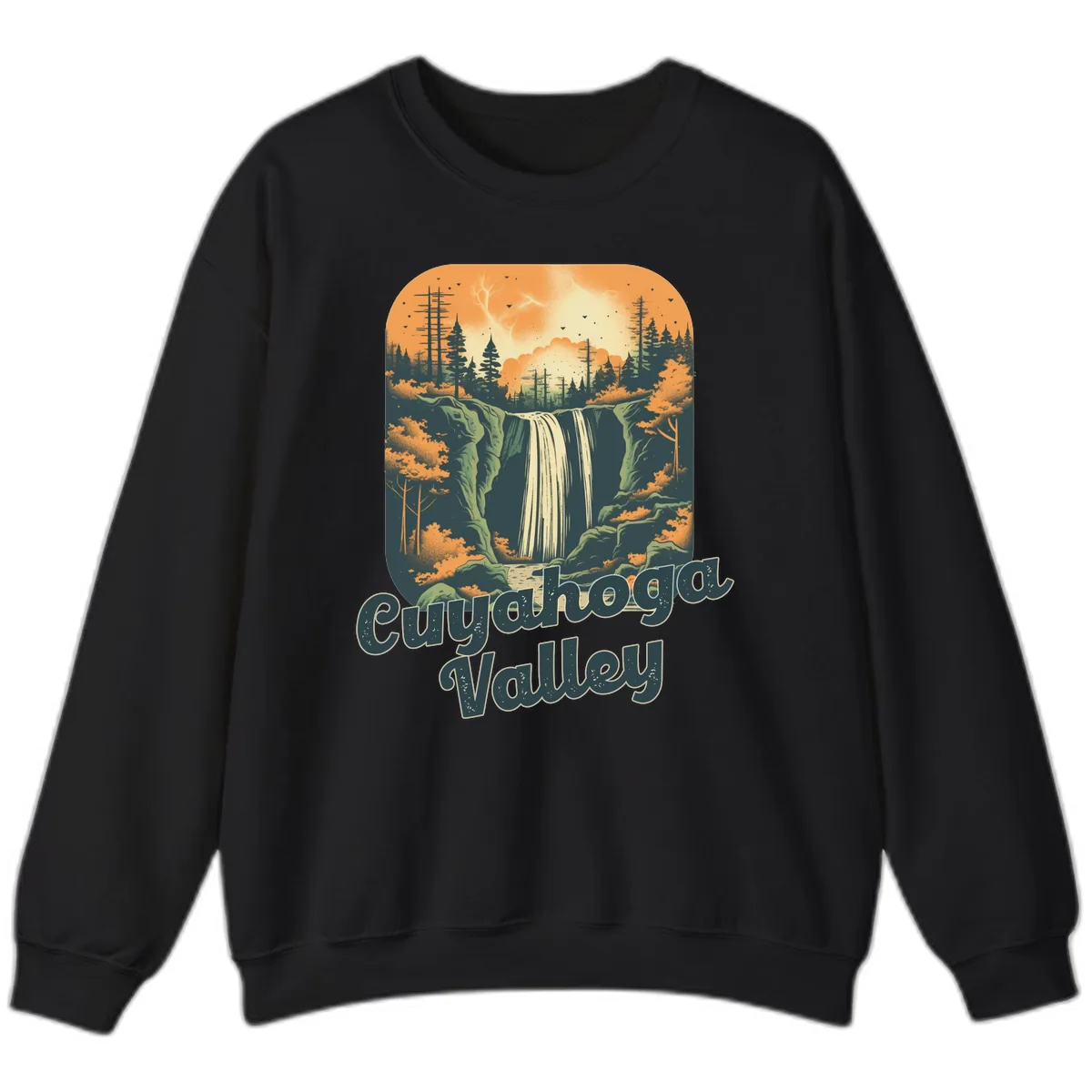 Eureka Valley Waterfall Sweatshirt in Black
