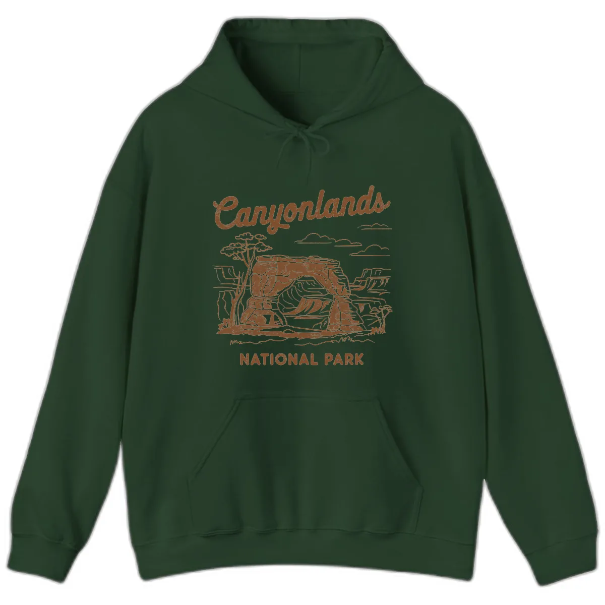 Canyonlands National Park Desert Vista Hoodie in Forest Green