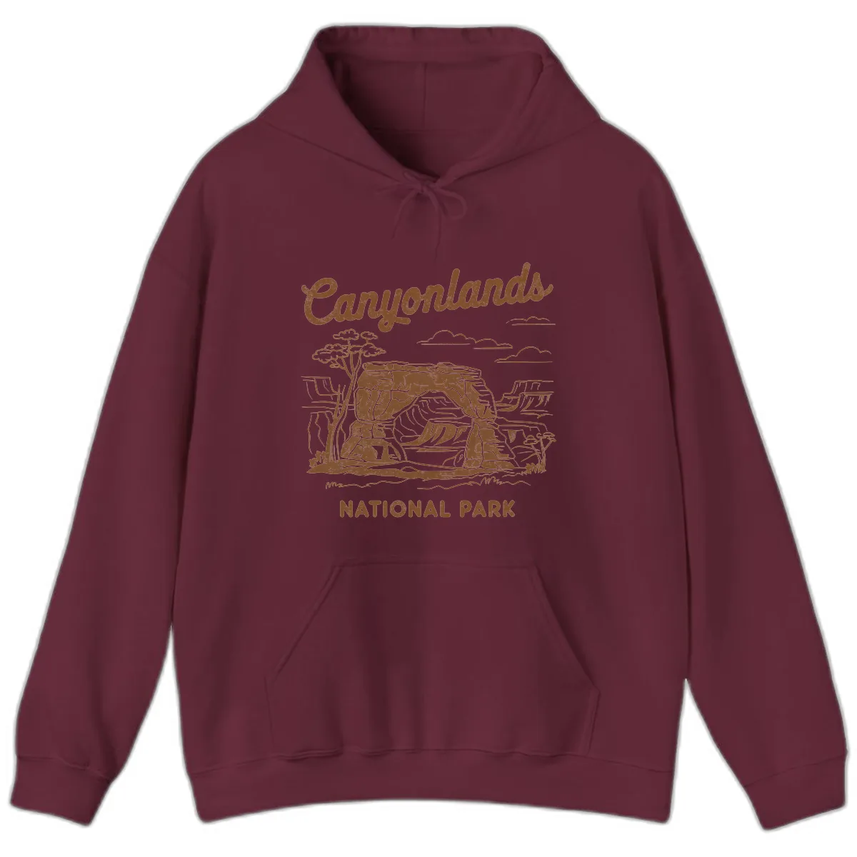 Canyonlands National Park Desert Vista Hoodie in Maroon