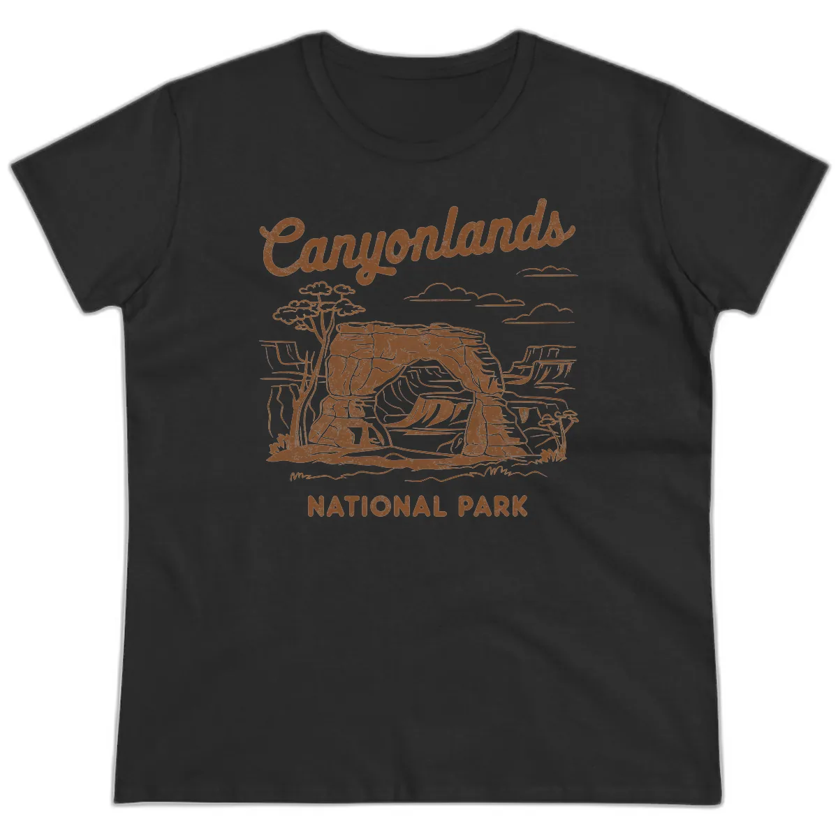 Canyonlands National Park Desert Vista Ladies Tee in Black