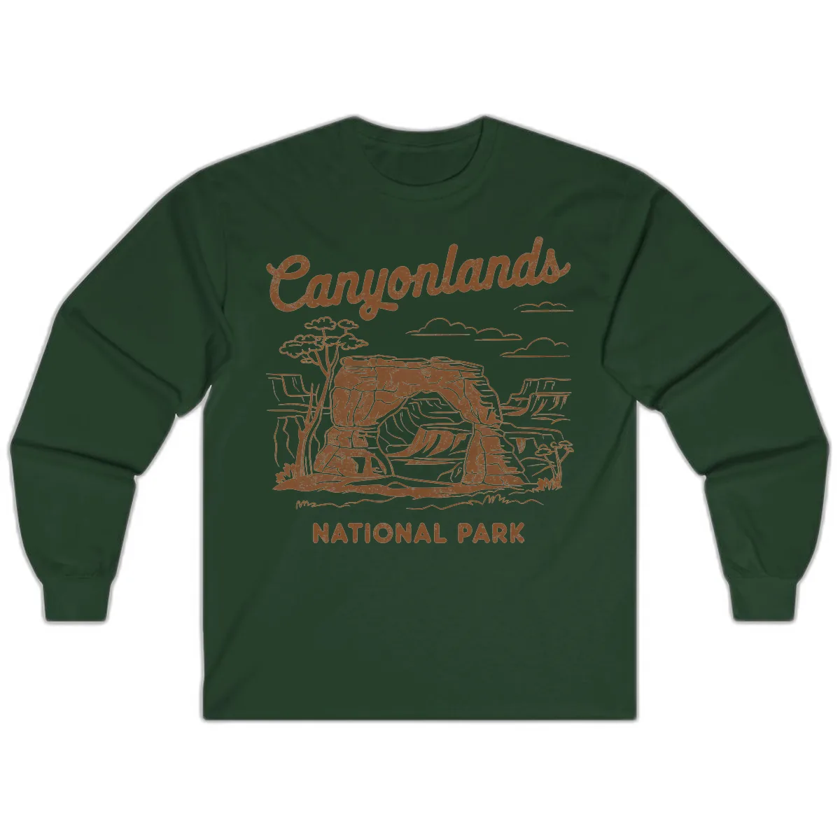 Canyonlands National Park Desert Vista Long Sleeve in Forest Green