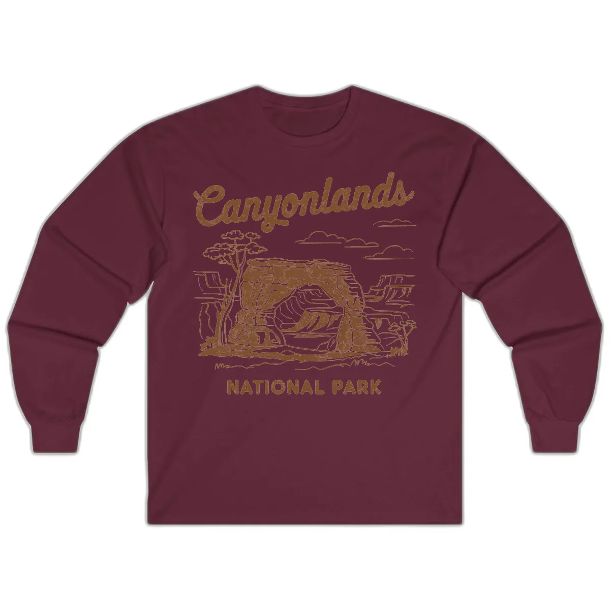 Canyonlands National Park Desert Vista Long Sleeve in Maroon