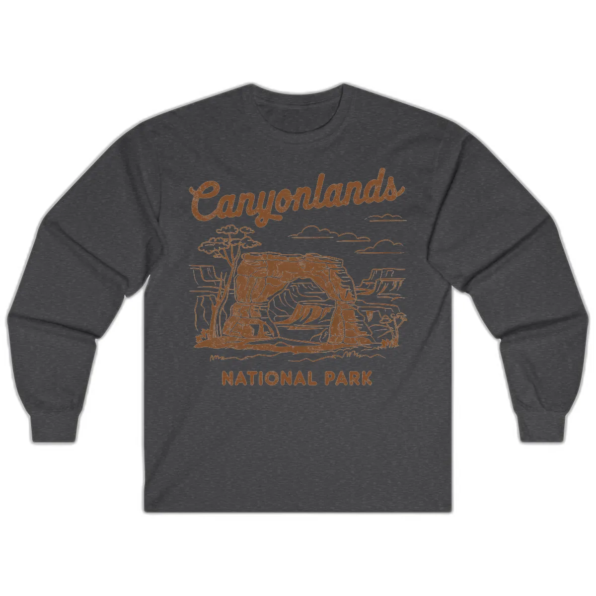 Canyonlands National Park Desert Vista Long Sleeve in Dark Heather